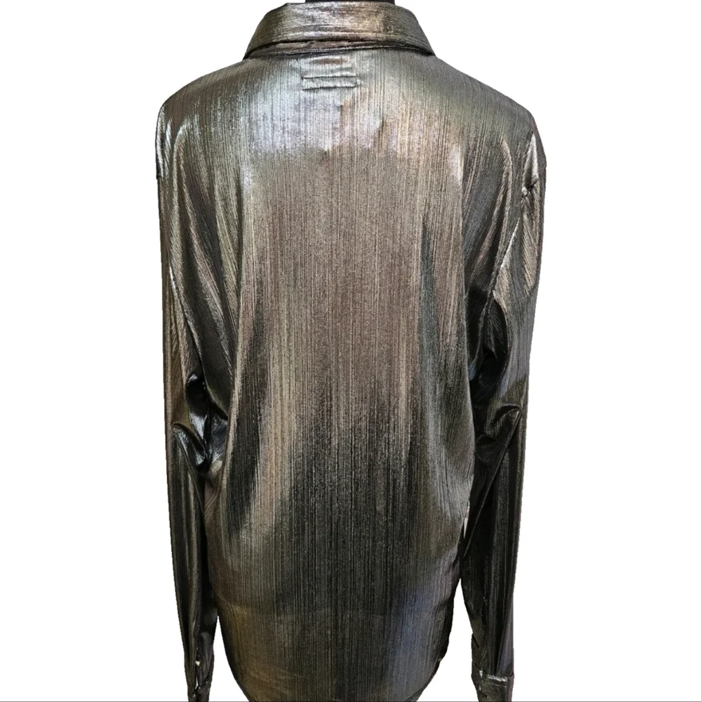 Shimmering Metallic Shirt- Size Small - Picture 12 of 16